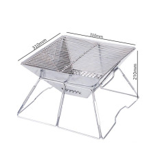 Outdoor 3-4 People Picnic Barbecue Grill Stainless Steel Notebook Portable Folding Grill